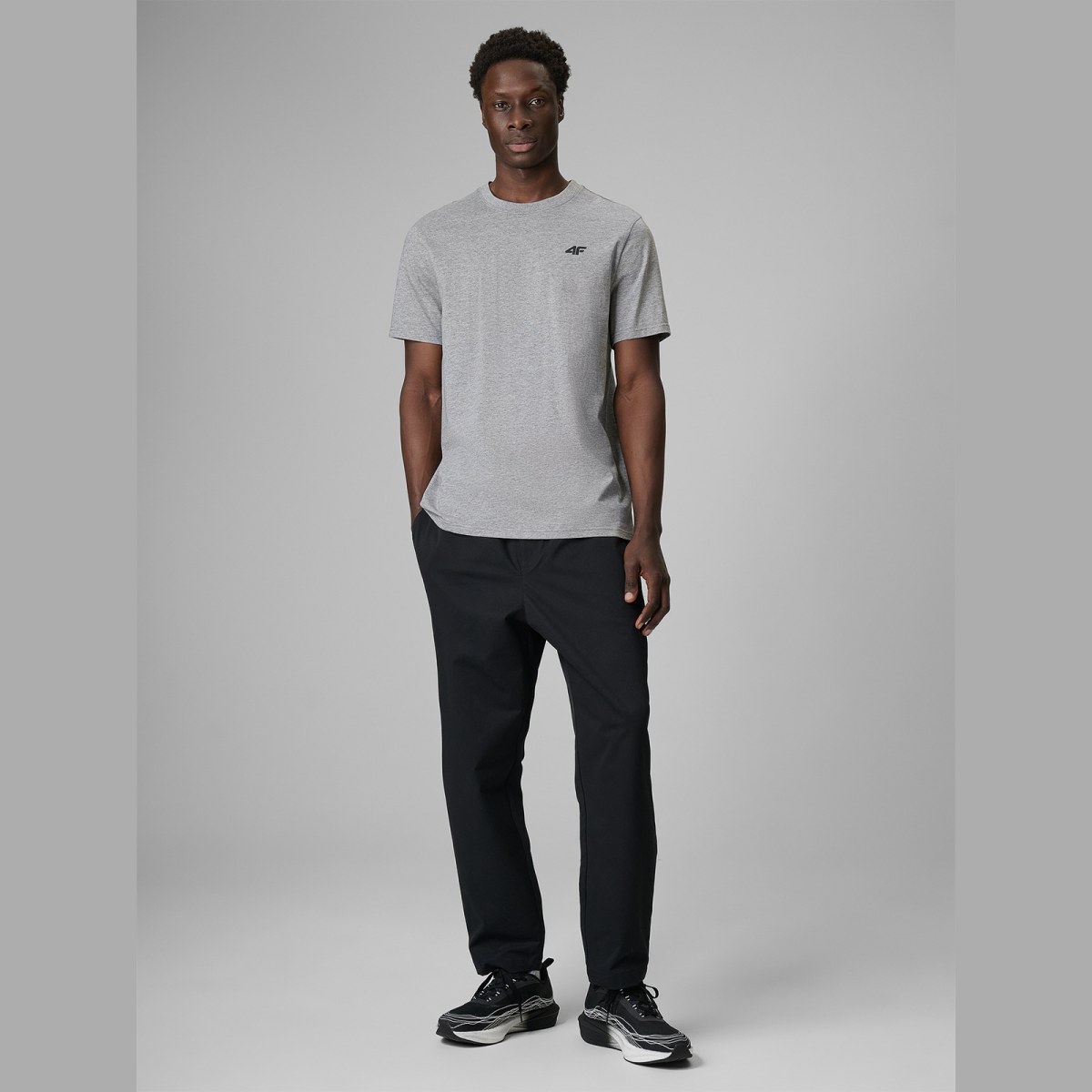 T-shirt regular hladký pánsky (3-pack) - sivý+čierny+tmavomodrý · záber 2