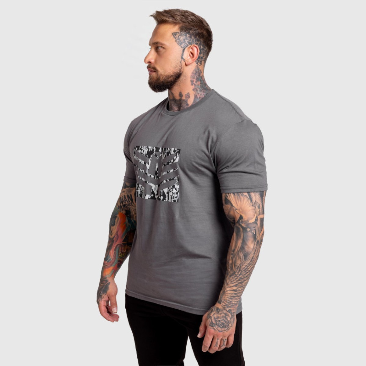 Pánske tričko Iron Aesthetics Tactical, sivé · záber 4