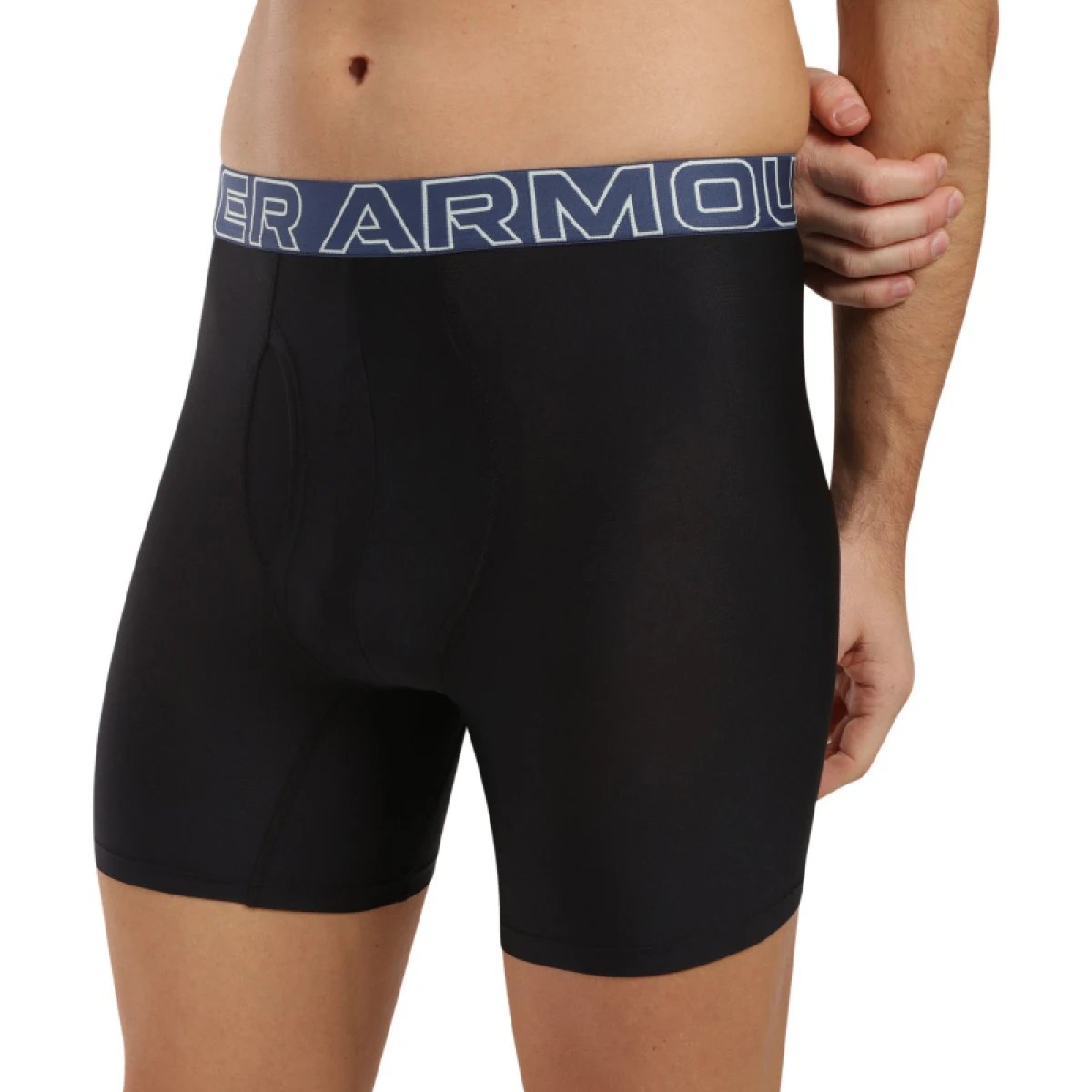 Pánske boxerky UNDER ARMOUR 3 PACK-UA PERFORMANCE TECH MESH - SOLID 6 inch-BLK · záber 3