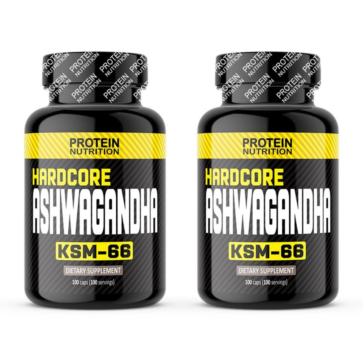 1+1 Zadarmo: Hardcore Ashwagandha - Protein Nutrition 100 kaps. + 100 kaps. · záber 1