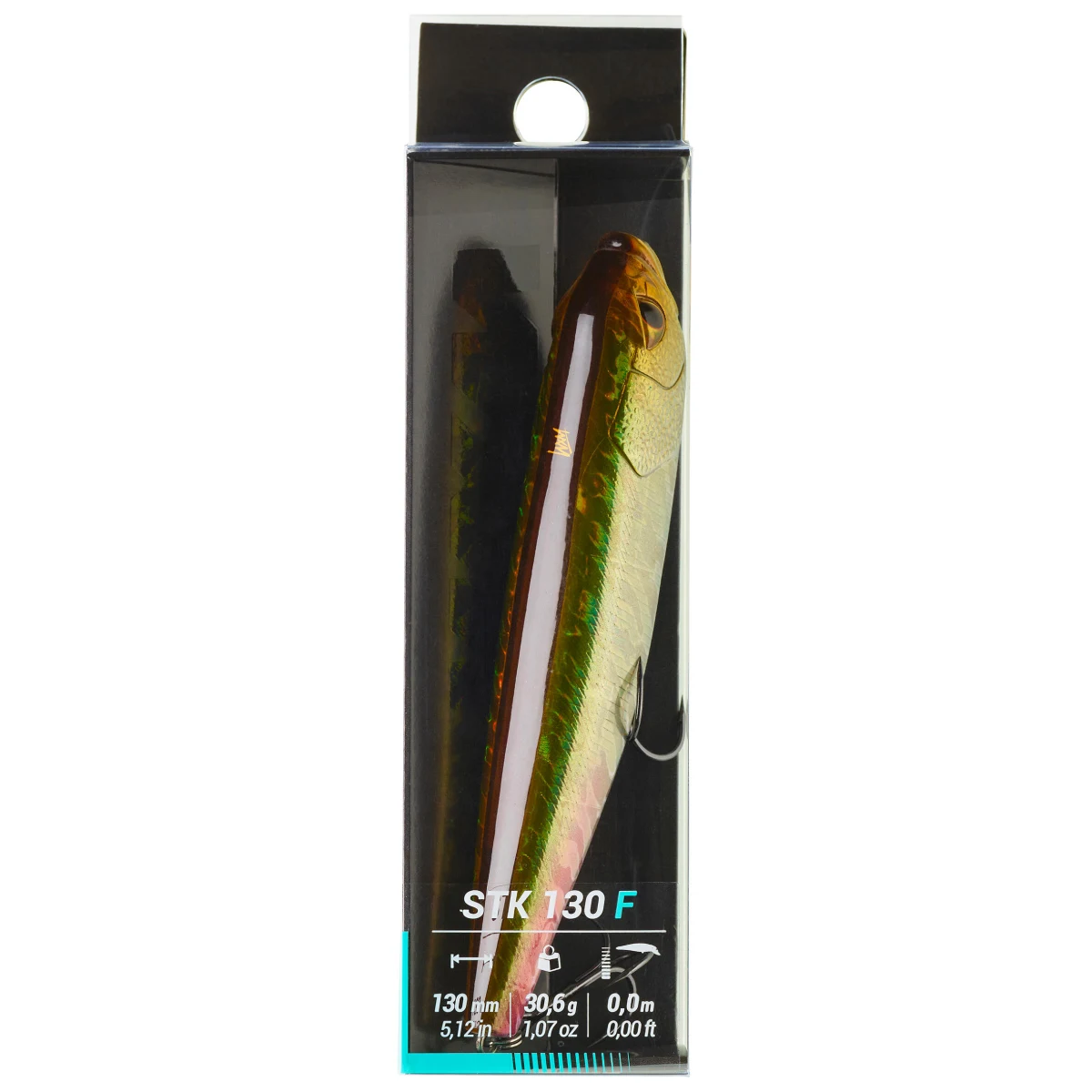 CAPERLAN Wobler Stickbait WXM STK 130 F zelený chrbát bez · záber 2