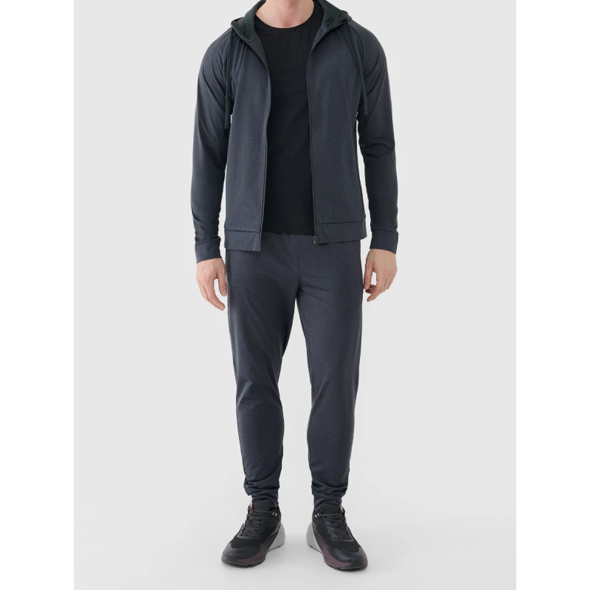 Pánska tréningová mikina so zipsom 4F SWEATSHIRT FNK M631-22M-ANTHRACITE MELANGE · záber 5