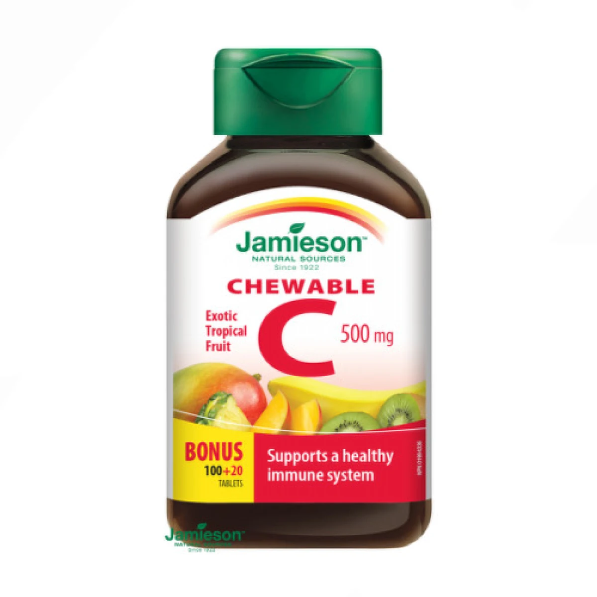JAMIESON Vitamín C 500 mg tropické ovocie 120 tabliet · záber 1
