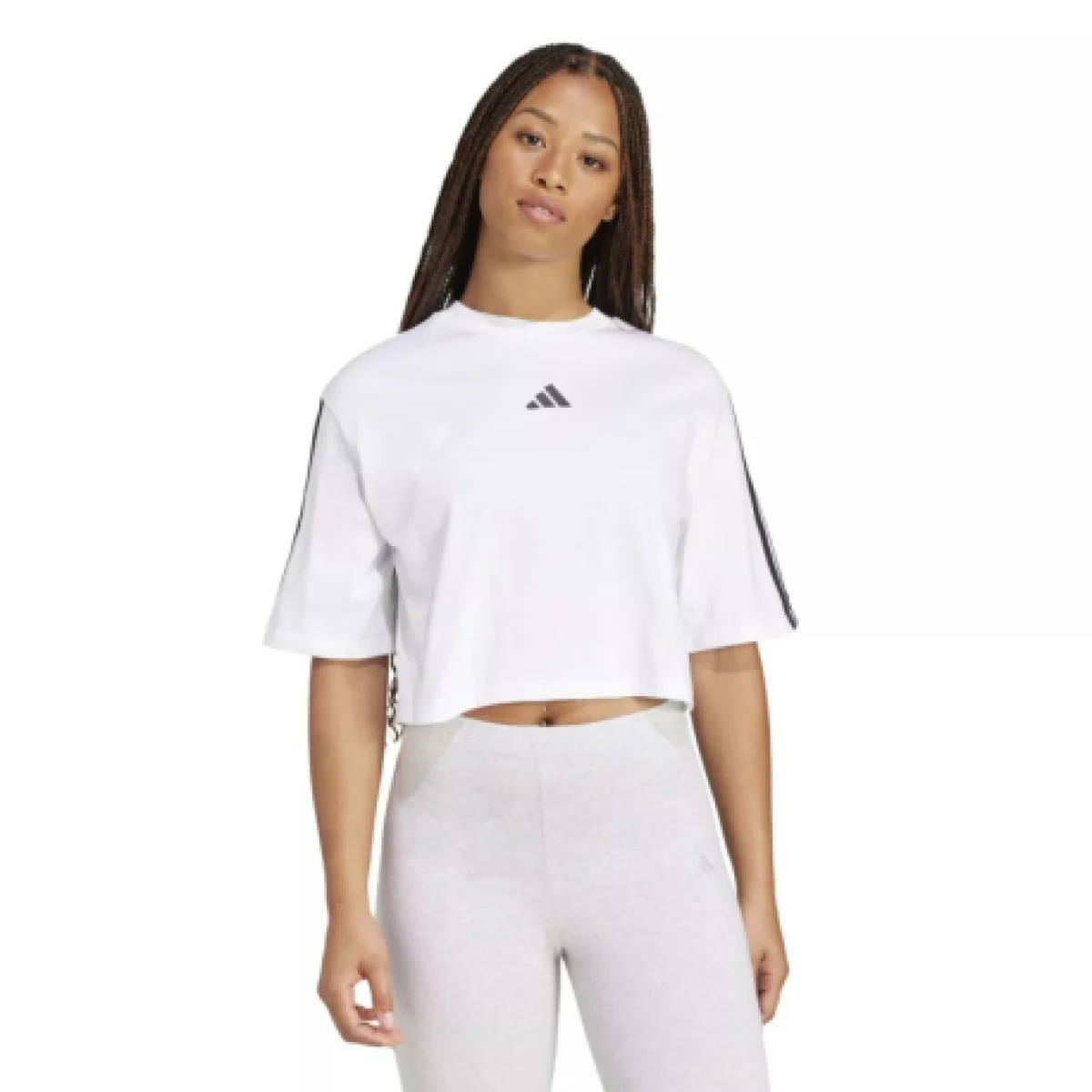 Dámske tričko s krátkym rukávom ADIDAS W 3S SJ TLR T WHITE BLACK · záber 1