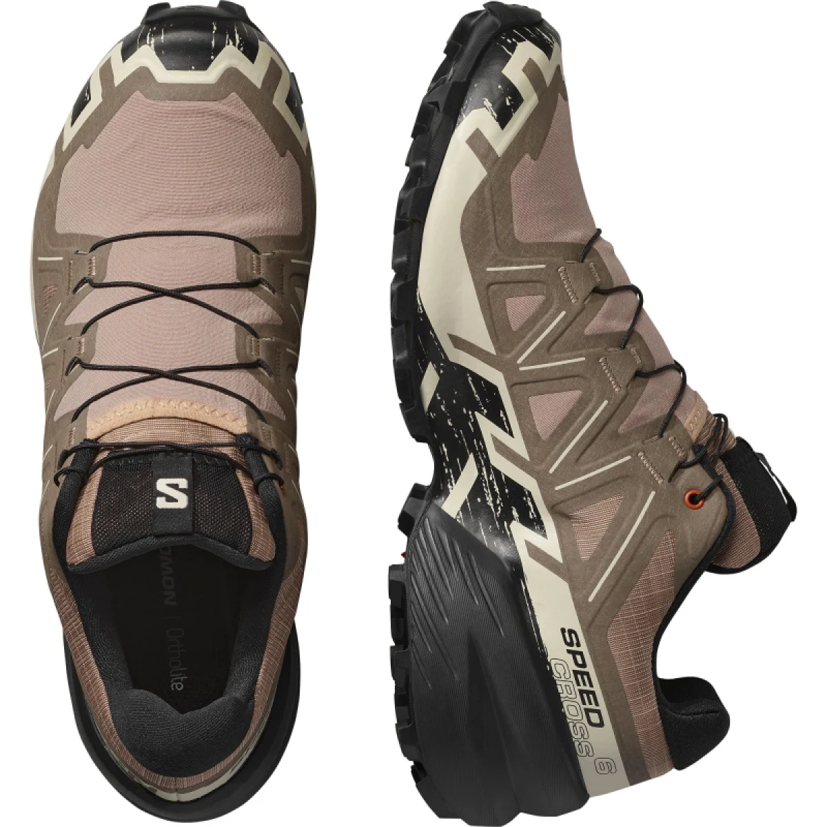 Pánska bežecká trailová obuv SALOMON Speedcross 6 M natural black almond milk · záber 4
