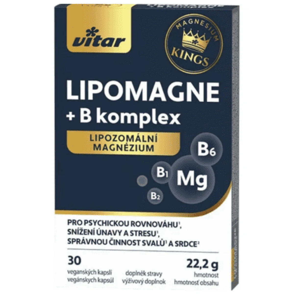 VITAR Kings lipomagne + B komplex 30 kapsúl - Počet kusov: 30 ks · záber 2