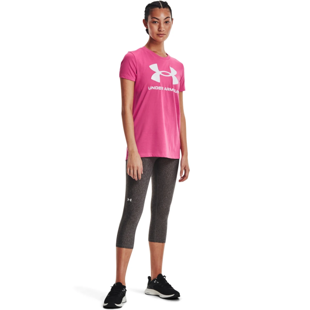 Dámské tričko s krátkým rukávem UNDER ARMOUR Live Sportstyle Graphic SSC-PNK · záber 3