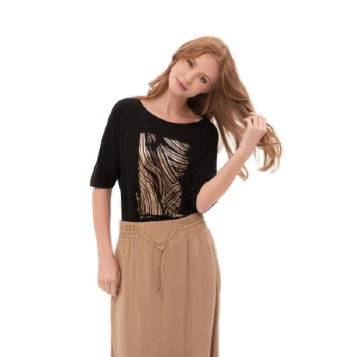 Dámské tričko s krátkým rukávem VOLCANO FEST-700-BLACK · záber 1