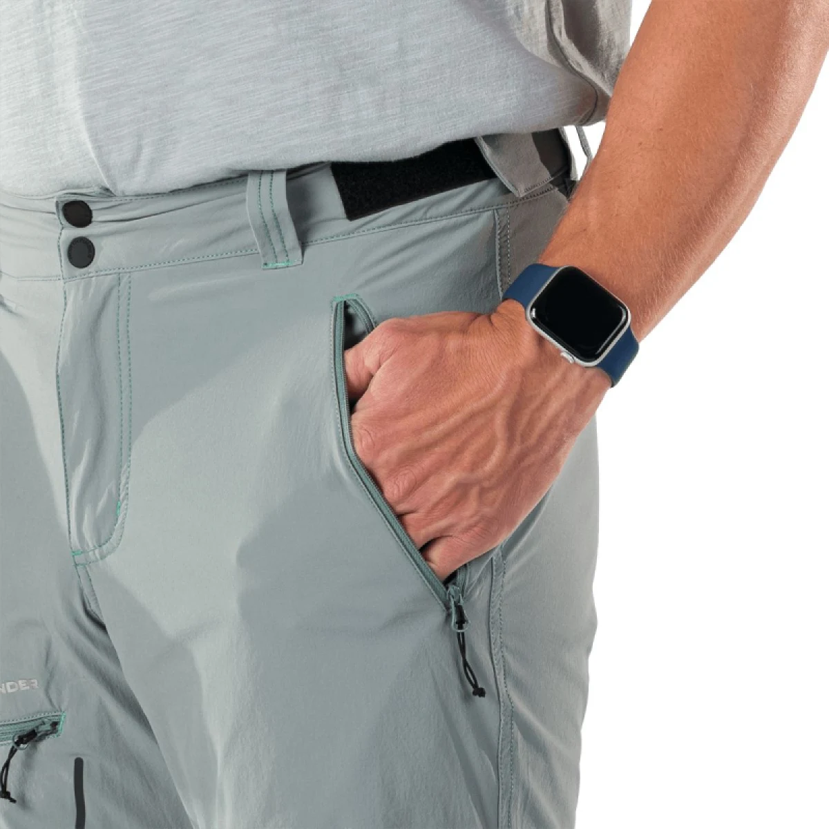 Pánske turistické nohavice NORTHFINDER AMADE-414greygreen · záber 5
