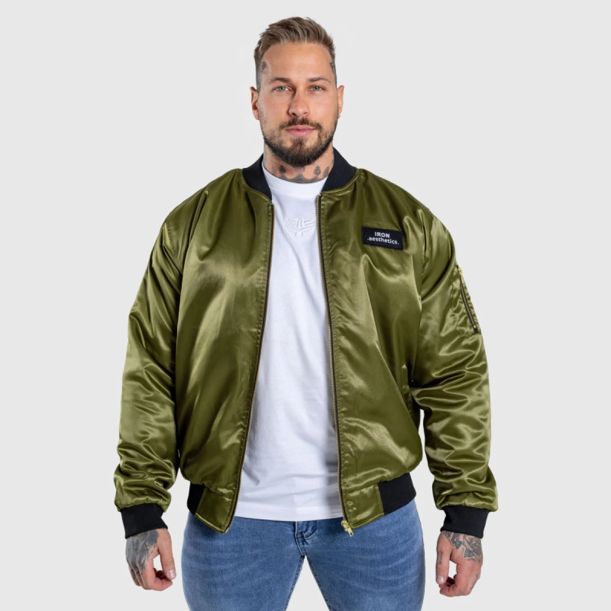 Bomber bunda Iron Aesthetics Maverick, zelená · záber 2