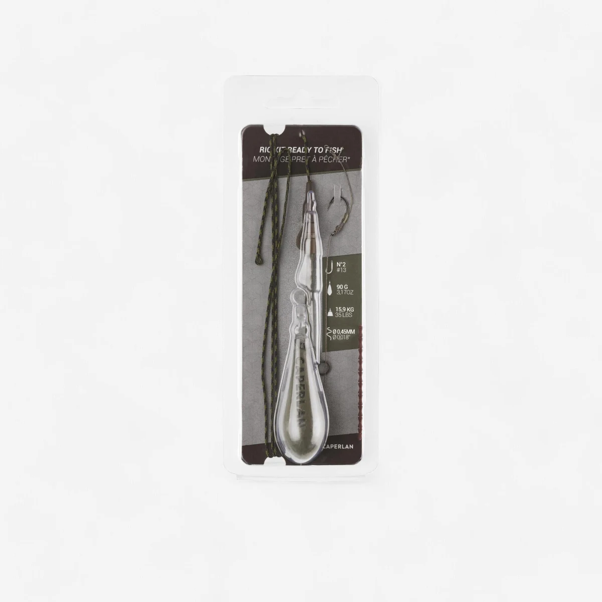 CAPERLAN Montáž Rig Clip Ready to Fish 90 g H2 na lov kaprov bez · záber 1