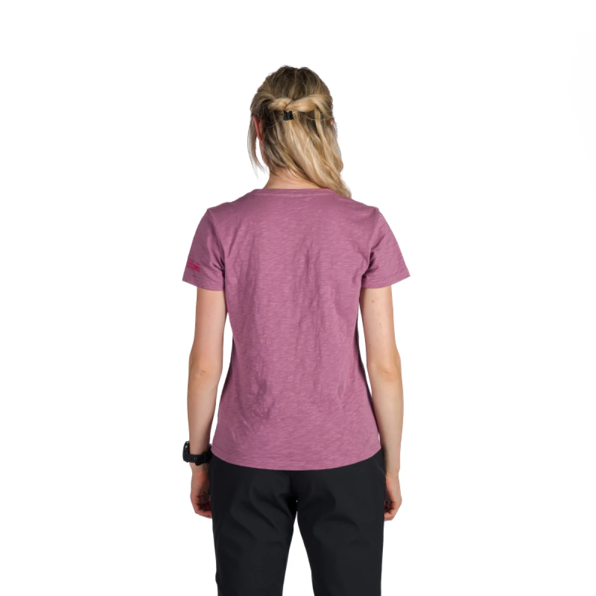 Dámské turistické tričko s krátkým rukávem NORTHFINDER CANDICE-523rosewine · záber 3