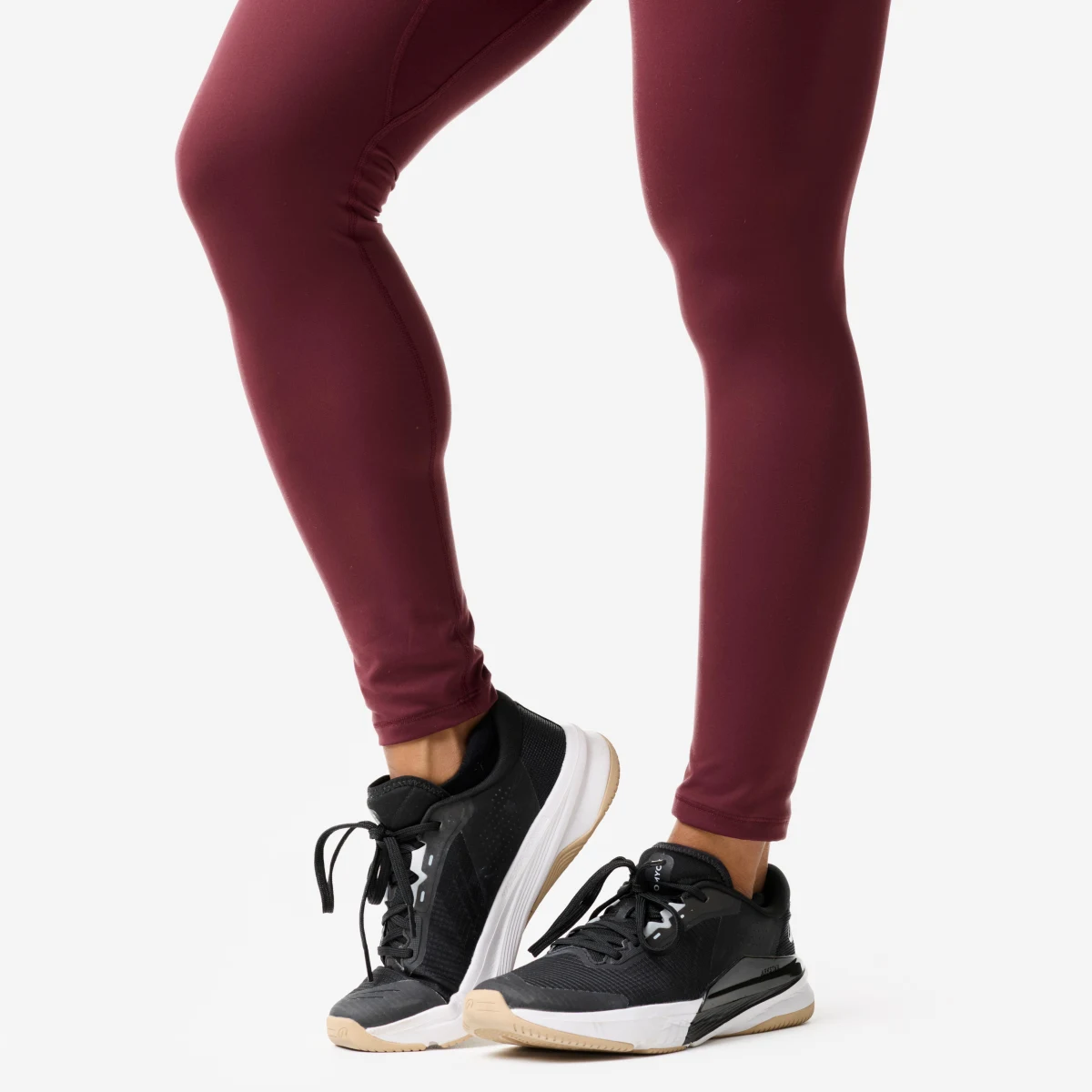 DOMYOS Dámske fitness legíny odolné voči oderu fialové M - W30 L31 · záber 2