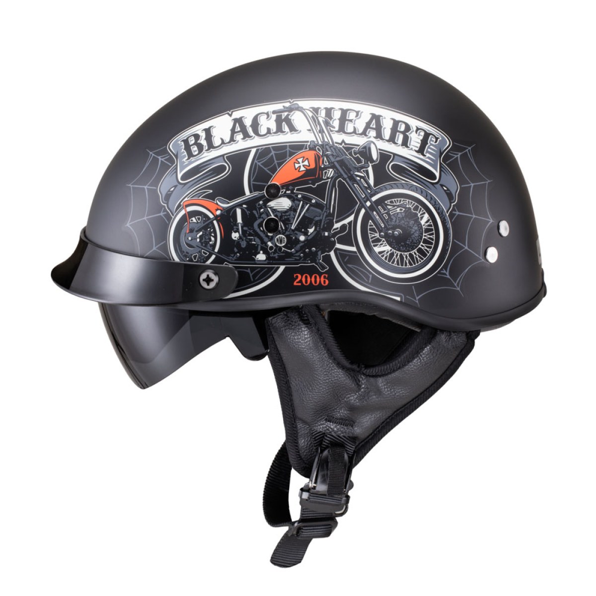 W-TEC Black Heart Black Heart Rednut Motorcycle/Matt Black - M (57-58) · záber 1