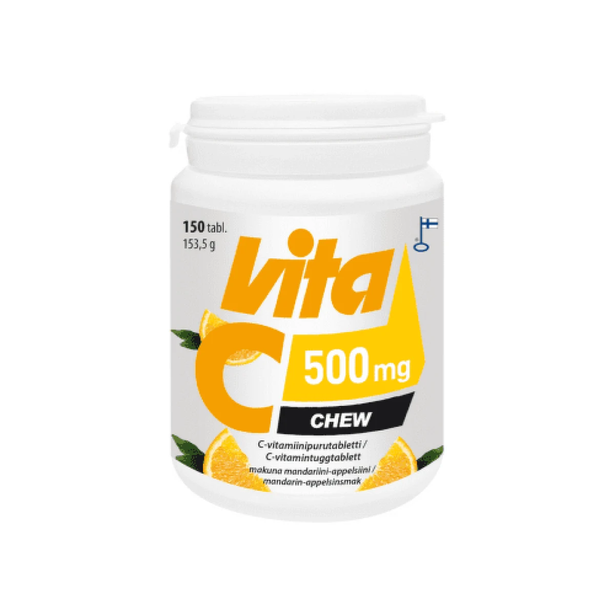 VITABALANS Vita C 500 mg chew žuvacie s mandarínkovo-pomarančovou príchuťou 150 tabliet · záber 1