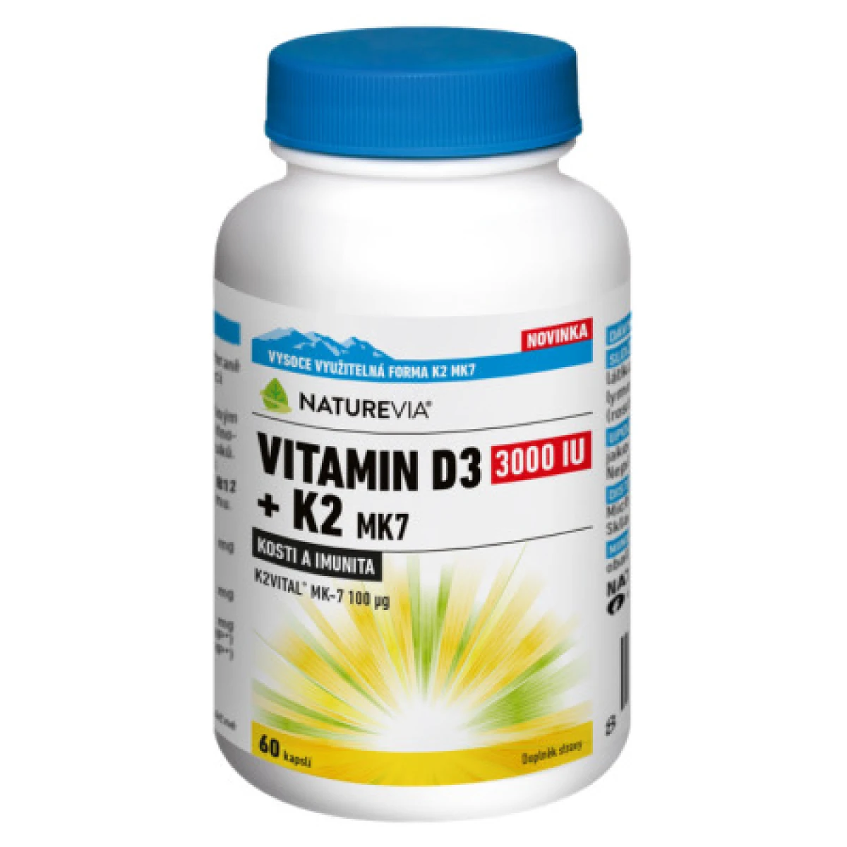 NATUREVIA Vitamín D3 3000 IU + K2 MK7 60 kapsúl · záber 1