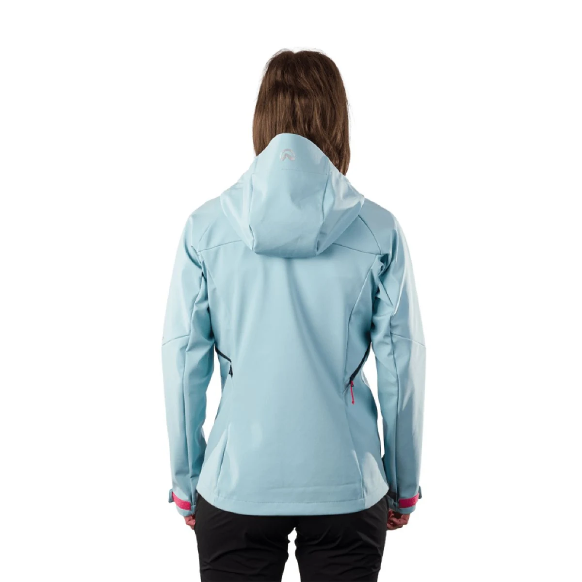 Dámska turistická softshellová bunda s kapucňou NORTHFINDER DAMARIS-368skyblue · záber 5
