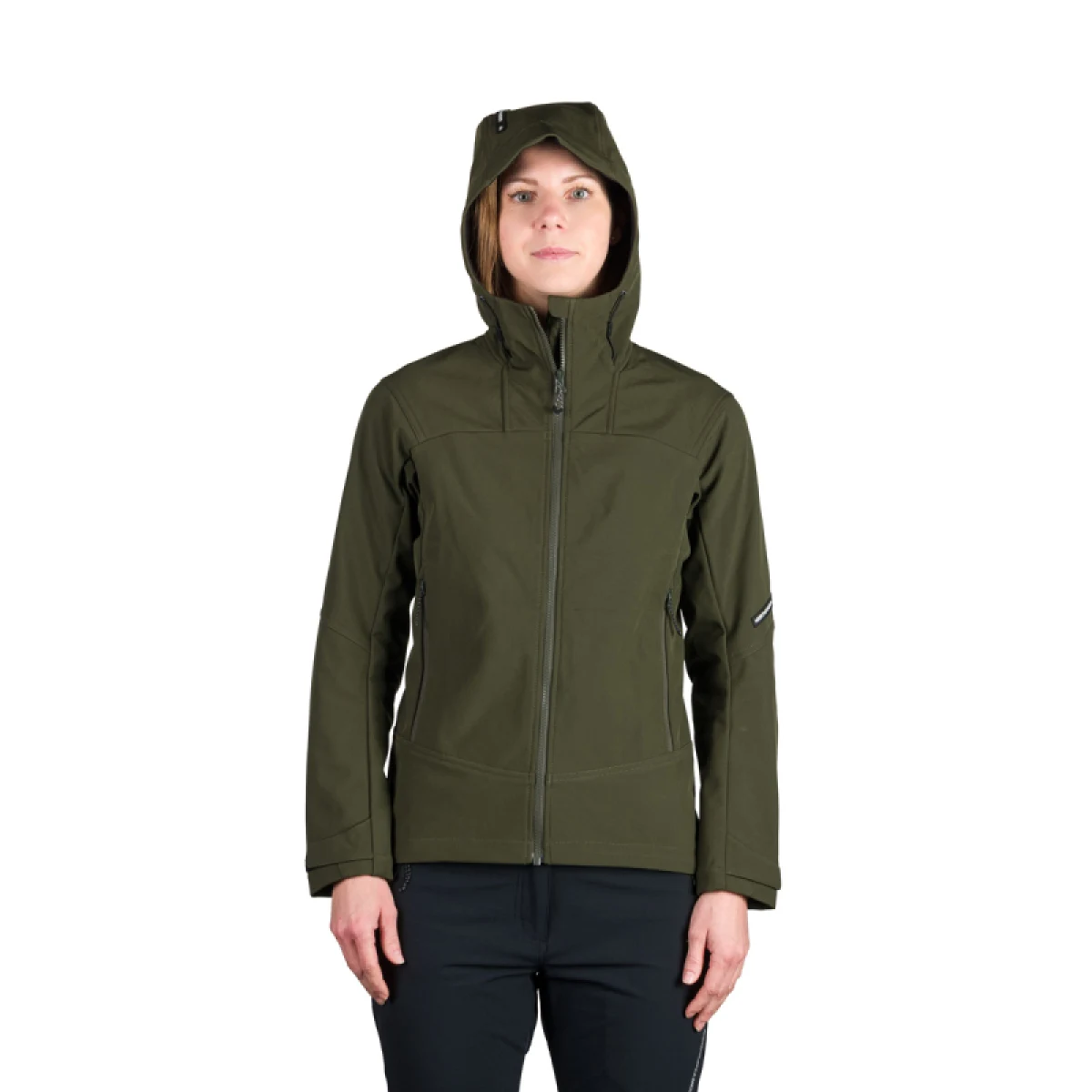 Dámská turistická softshellová bunda NORTHFINDER TIFFANI-300darkgreen · záber 4