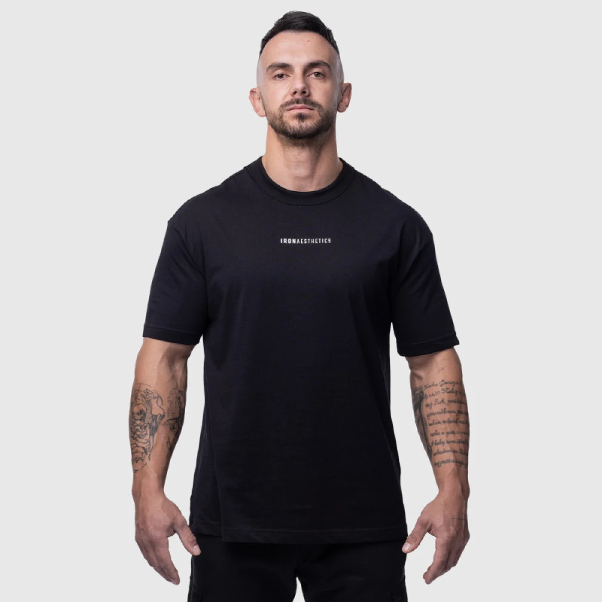 Oversize tričko Iron Aesthetics Vibe Tee, čierne · záber 3