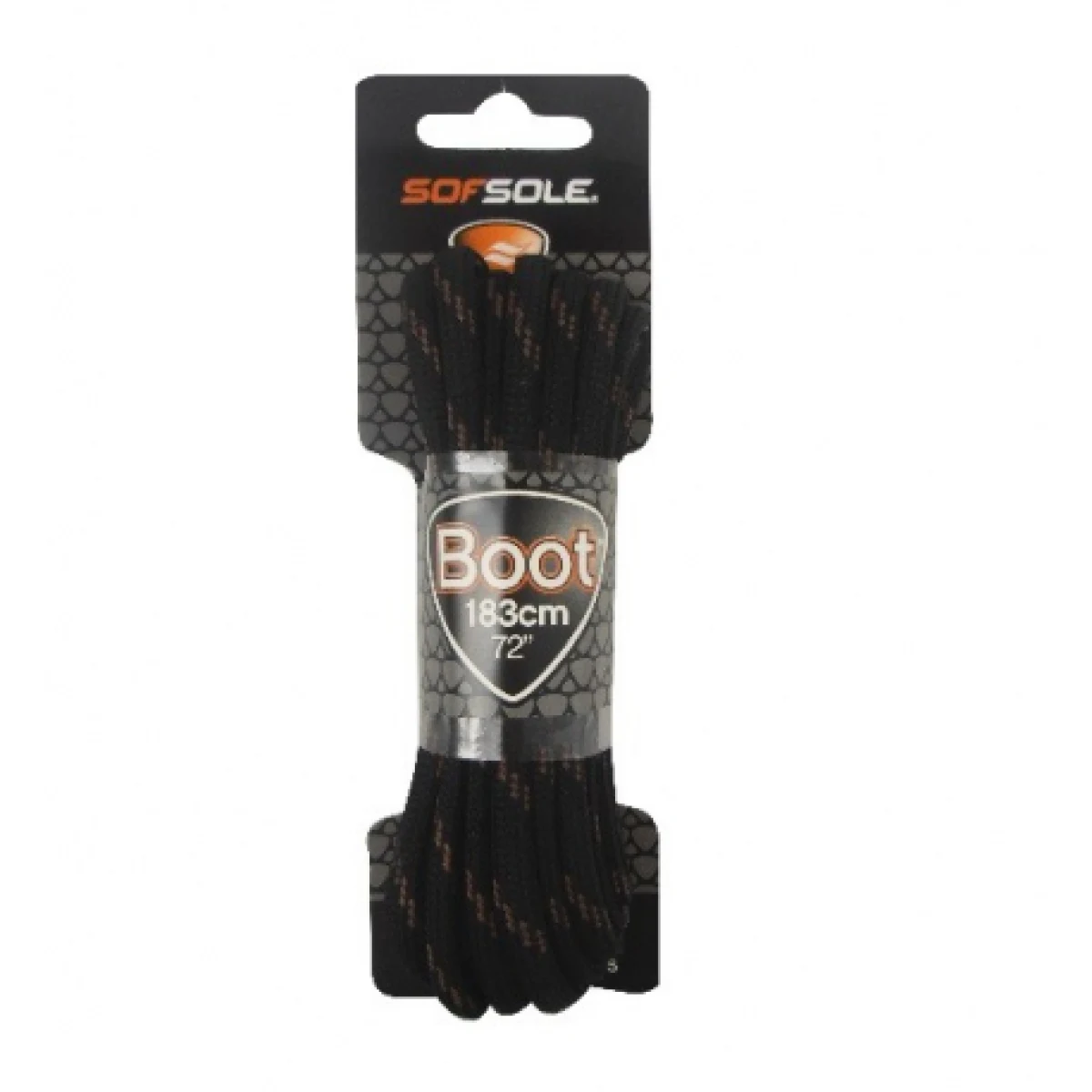 Šnúrky do topánok SOFSOLE LACES OUTDOOR 802017 BLACK TAN WAXED 183 CM · záber 1