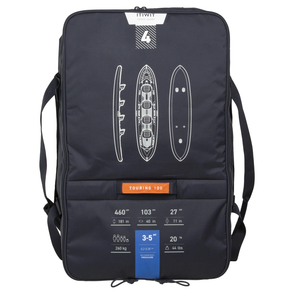 DECATHLON Obal na nafukovací 4-miestny kajak X100+ bez · záber 1