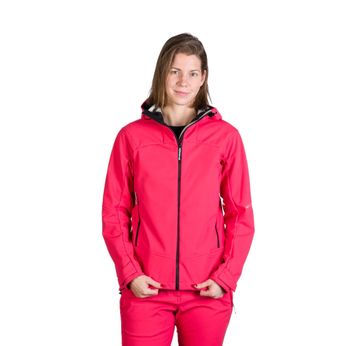 Dámská turistická softshellová bunda NORTHFINDER TINA-355pink · záber 2