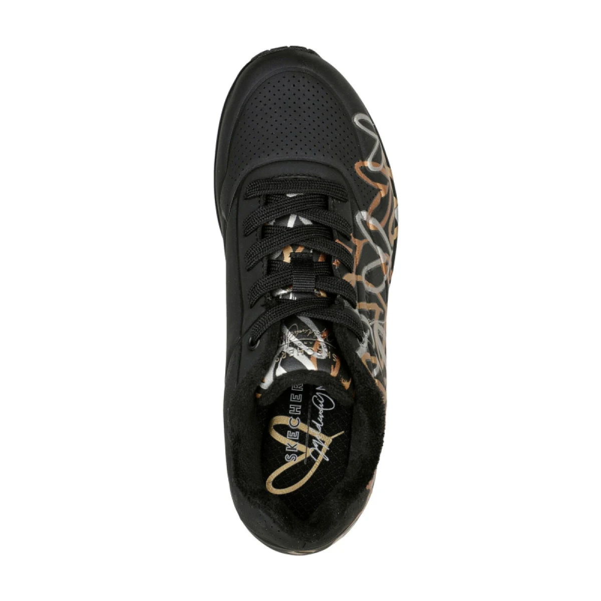 Dámská rekreační obuv SKECHERS Uno Metallic Love black gold · záber 4