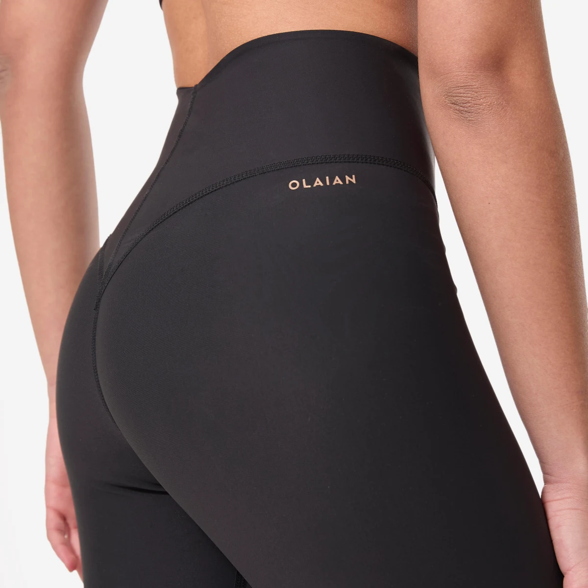 OLAIAN Dámske legíny na surf s UV ochranou a vysokým obopínajúcim pásom čierne XS · záber 2