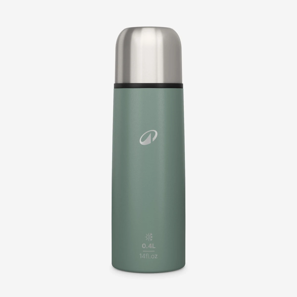 QUECHUA Antikorová termoska s pohárikom 0,4 l zelená 400 ml · záber 1