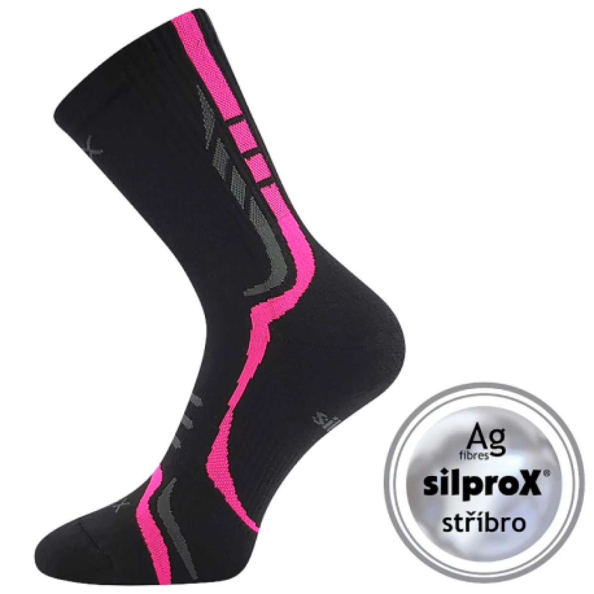 Dámske turistické ponožky VOXX 1 PACK-Thorx-Black Pink · záber 1