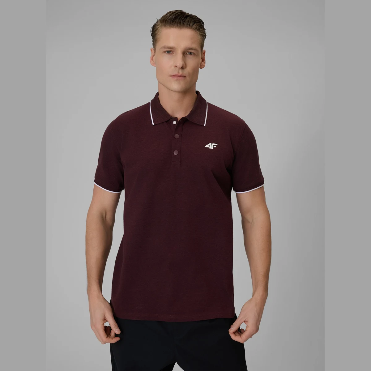 Pánské regular polo tričko - červená · záber 1