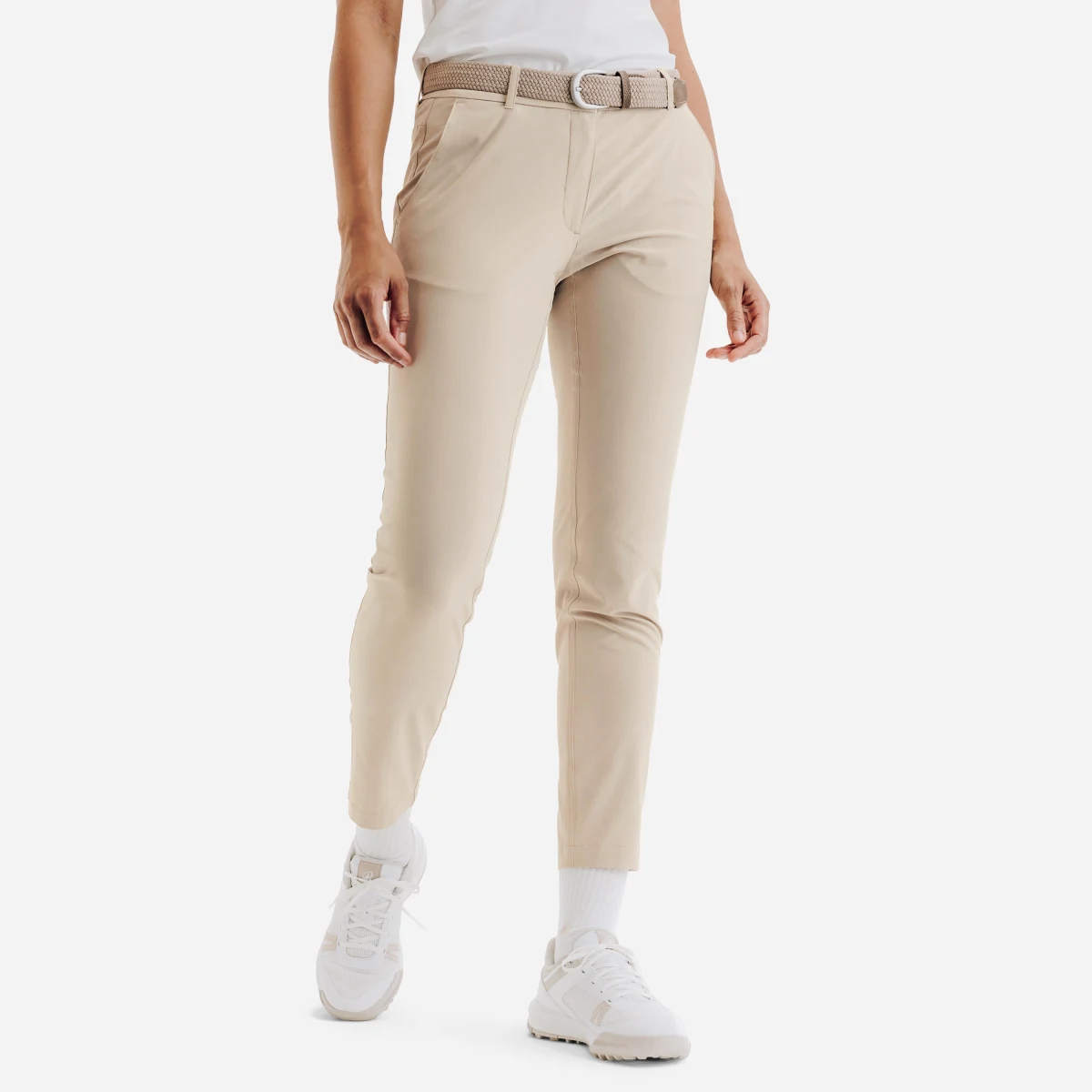 INESIS Dámske priedušné golfové nohavice WW500 béžové XL (L31) · záber 1