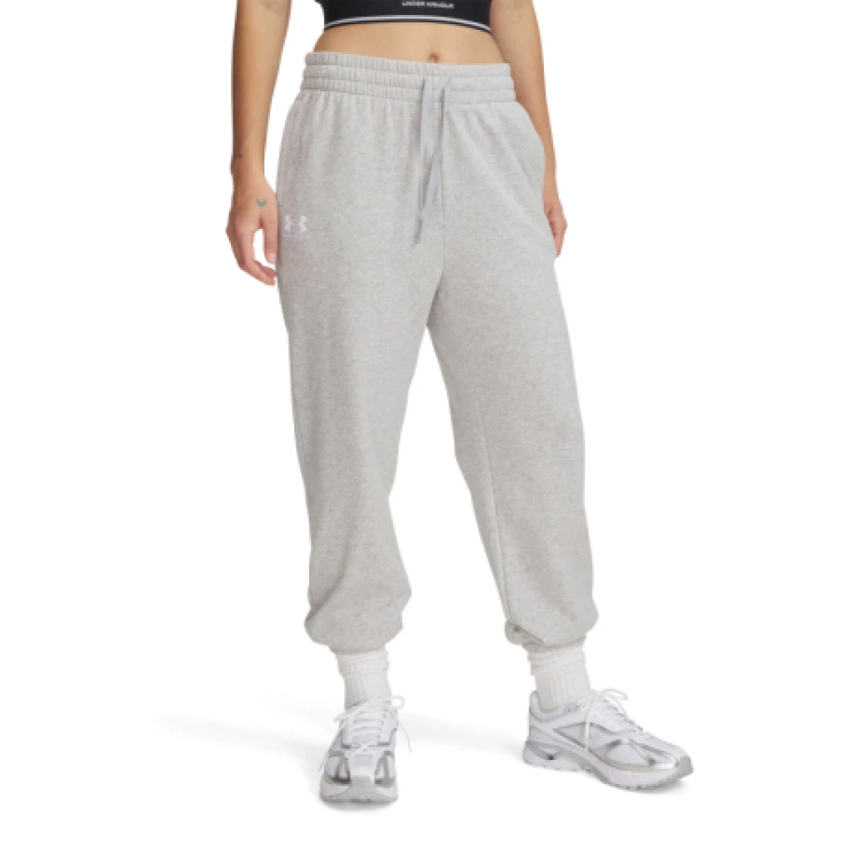 Dámské tepláky UNDER ARMOUR UA Rival Terry Jogger-GRY · záber 1