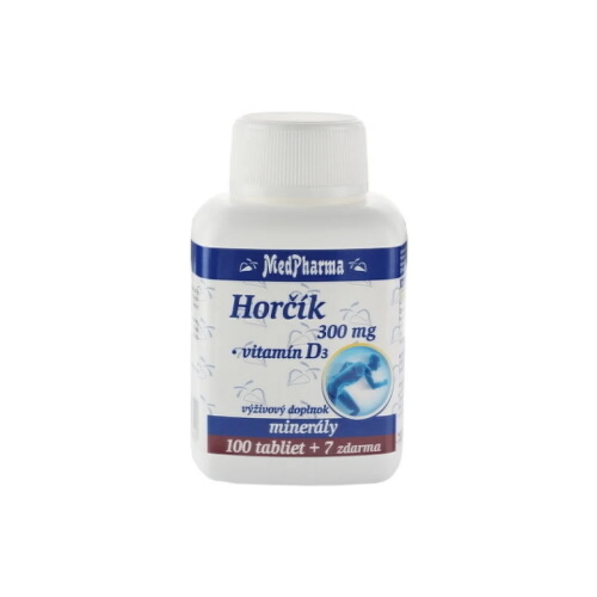 MEDPHARMA Horčík 300 mg + vitamín D 100 + 7 tabliet ZADARMO · záber 1