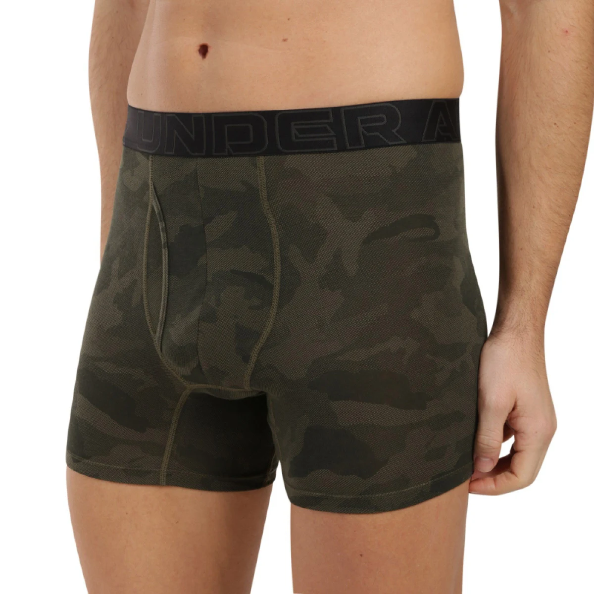 Pánske boxerky UNDER ARMOUR 3 PACK-UA PERFORMANCE COTTON - PRINT 6 inch-GRN · záber 5