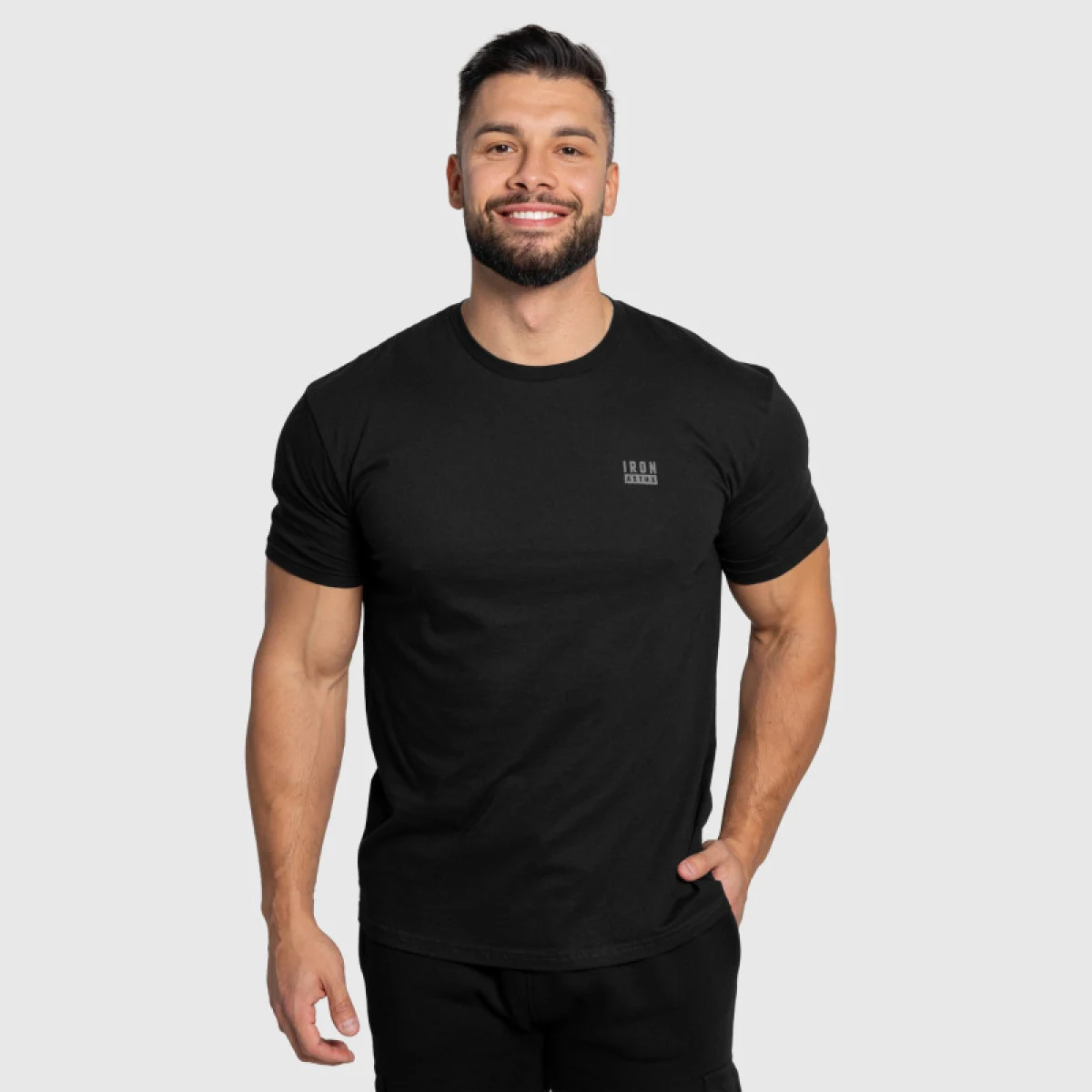 Pánske tričko Iron Aesthetics Blackout, čierne · záber 3