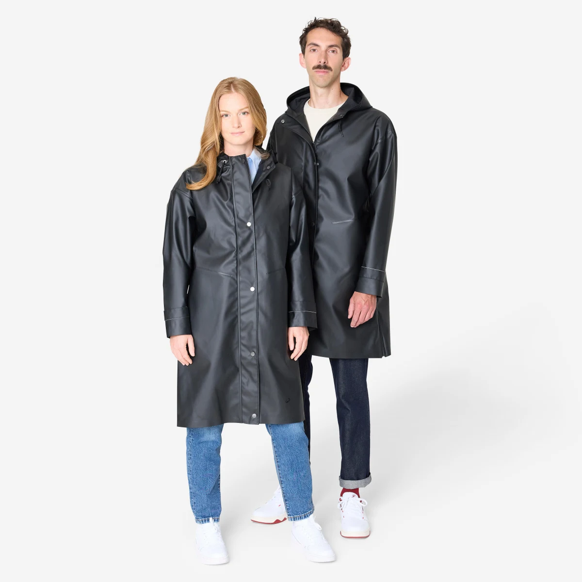 BTWIN Unisex nepremokavá cyklistická parka 540 čierna L · záber 1