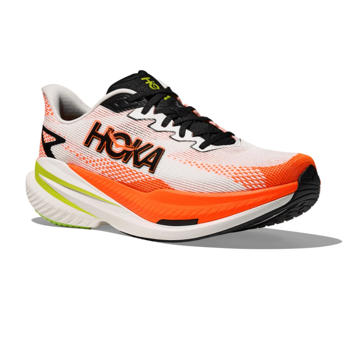Pánska bežecká obuv HOKA Mach X 3 M white neon tangerine · záber 2