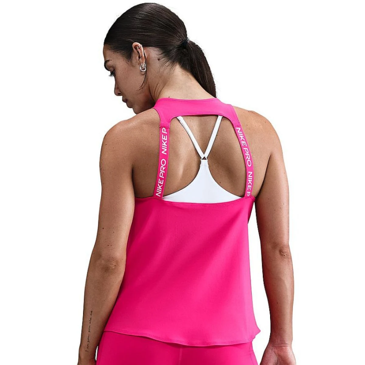 Dámske tréningové tielko NIKE PRO W NP DF TANK ELASTIKA RUSH PINK WHITE · záber 2
