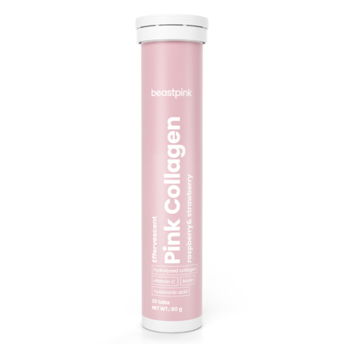 BeastPink Šumivý Pink Collagen 20 tab. jahodová malina · záber 1