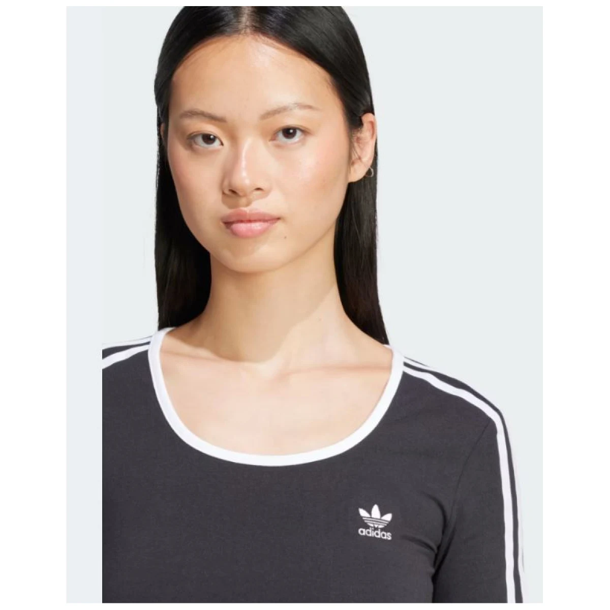 Dámské tričko s dlouhým rukávem ADIDAS ORIGINALS 3S LS CROP-BLACK · záber 2