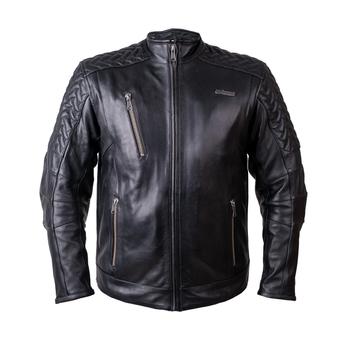 Kožená moto bunda W-TEC Elcabron Farba čierna, · záber 2