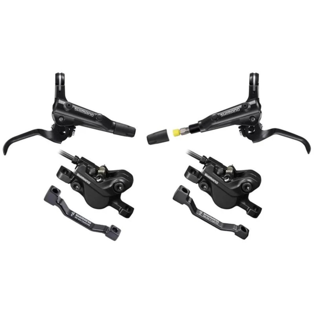 Shimano brzda kotoučová MT501 černá př. a zad. komplet bez kotoučů, černé hadice (zadní J-kit) · záber 1