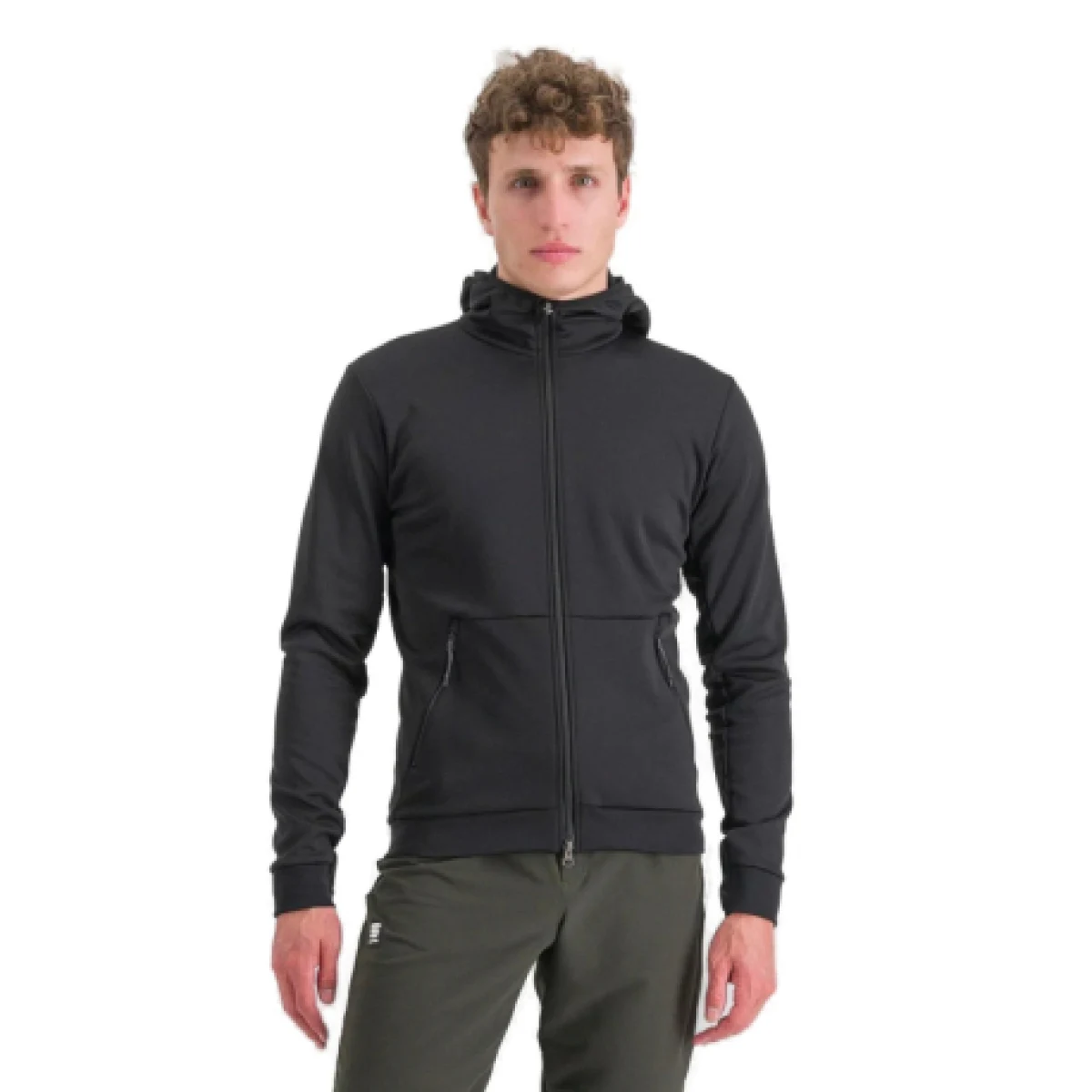 Pánská cyklistická bunda s kapucí SPORTFUL Metro softshell, black · záber 1