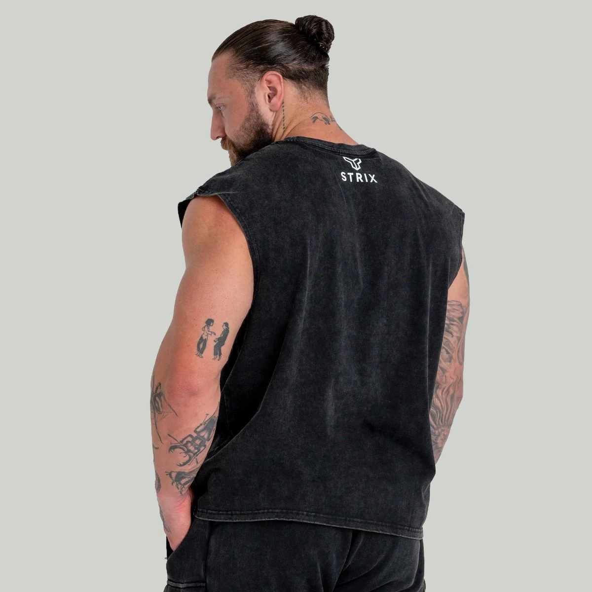 STRIX Tank Top Washed Black - Velikost: XXL | Barva: Čierna | Hmotnost: 0,3 kg | Balení: 65 · záber 3