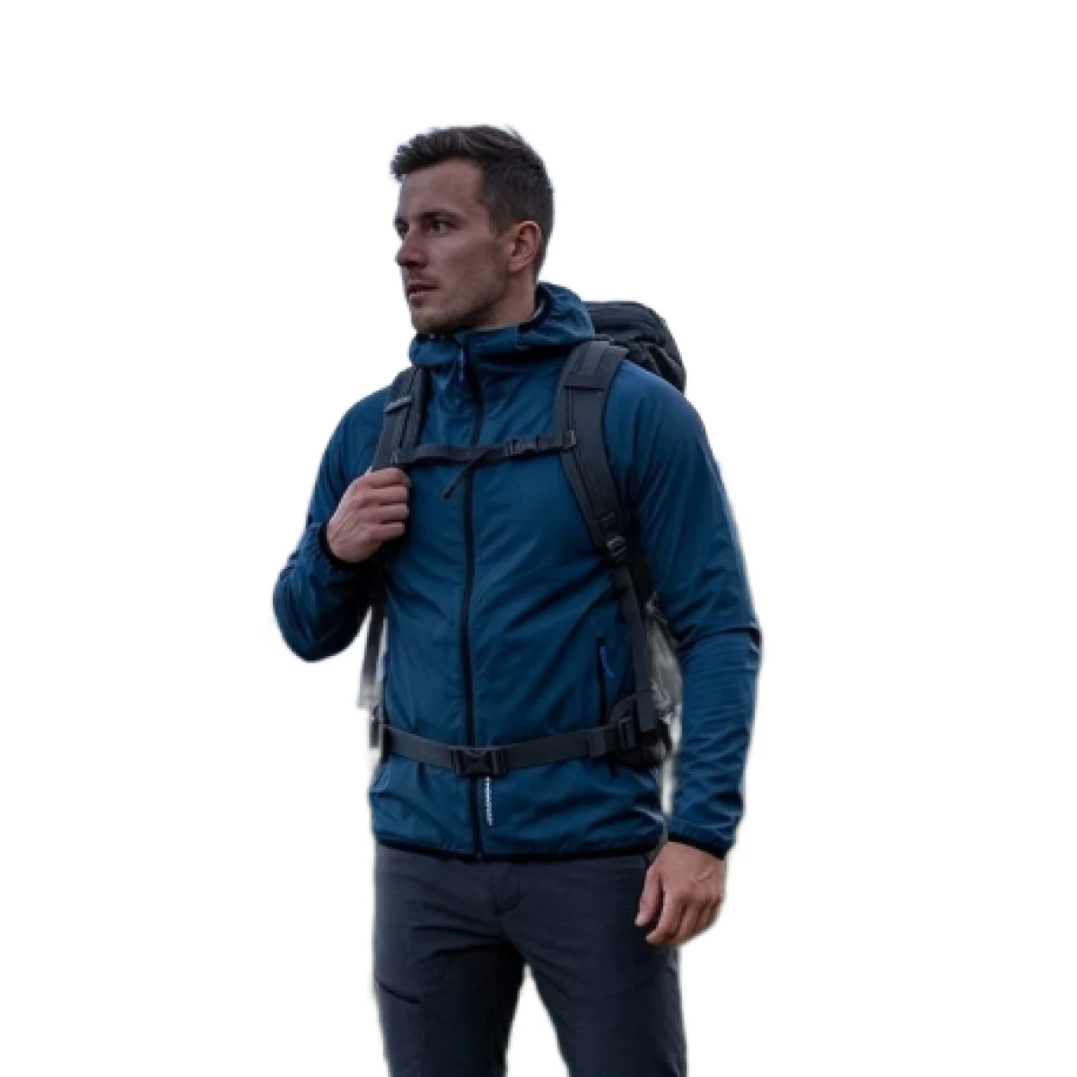 Pánska turistická bunda s kapucňou NORTHFINDER BENEDICTO-526inkblue · záber 1