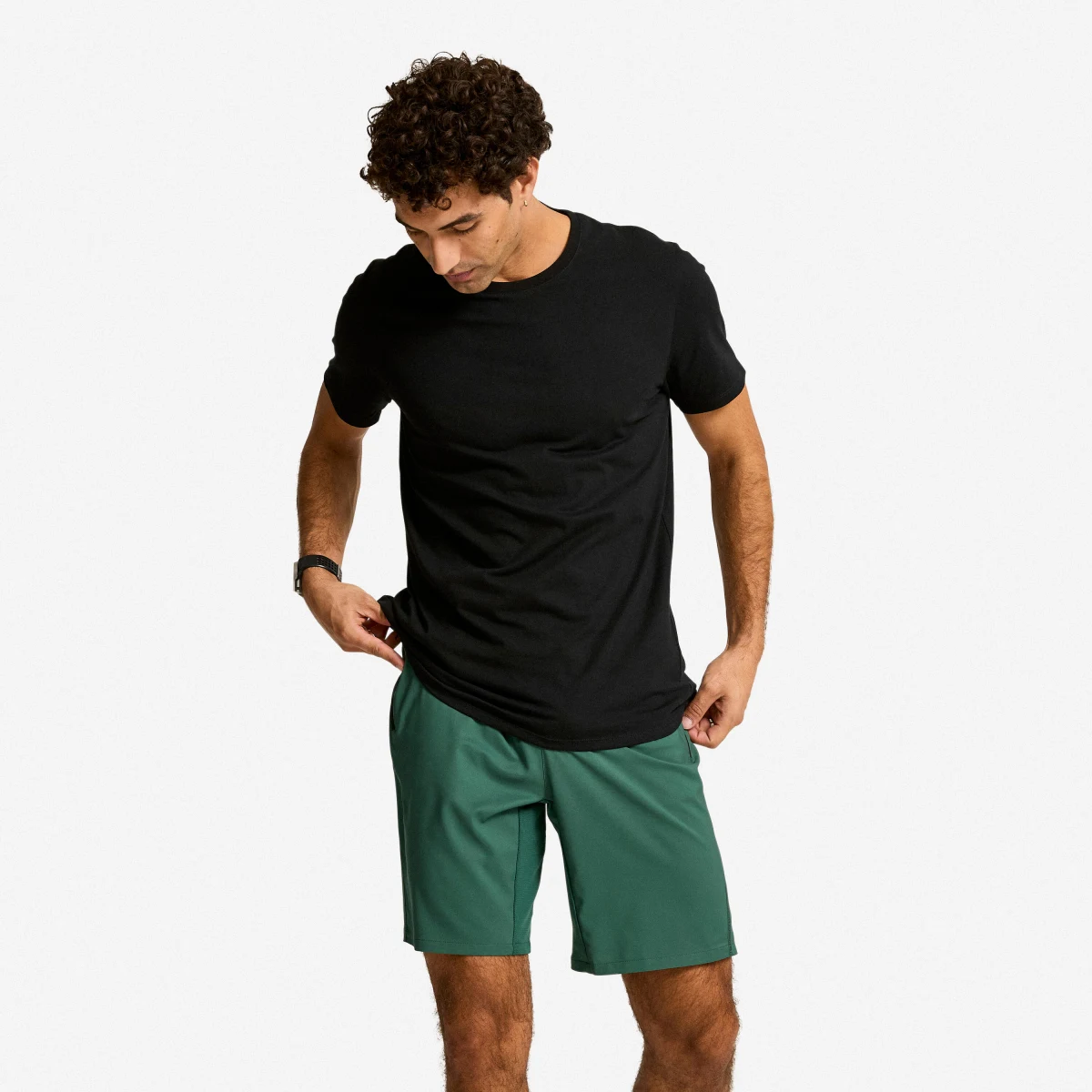 DOMYOS Pánske fitness tričko Sportee 100 čierne M · záber 1