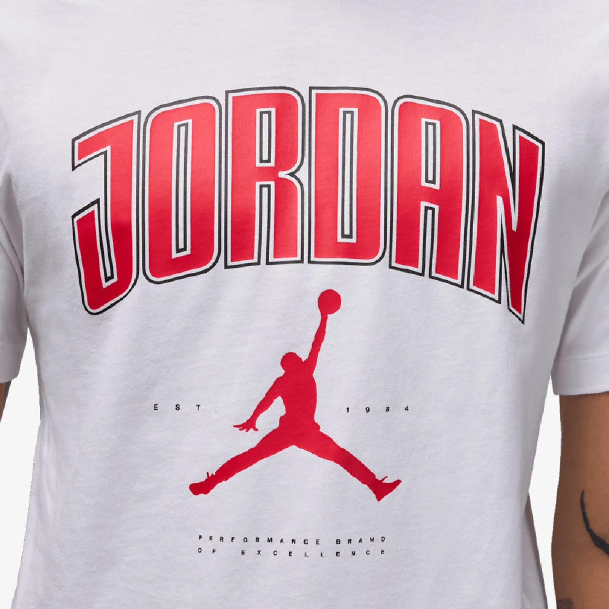 Pánské tričko s krátkým rukávem NIKE JORDAN M J CITY 88 SS CREW-100-White · záber 4