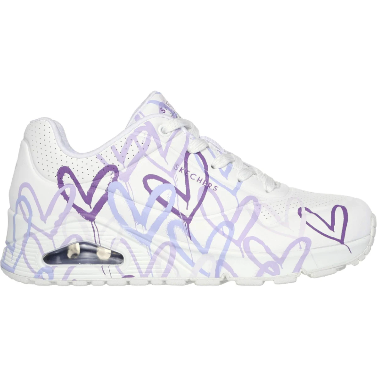 Dámská rekreační obuv SKECHERS Uno Spread The Love W white multi purple · záber 2