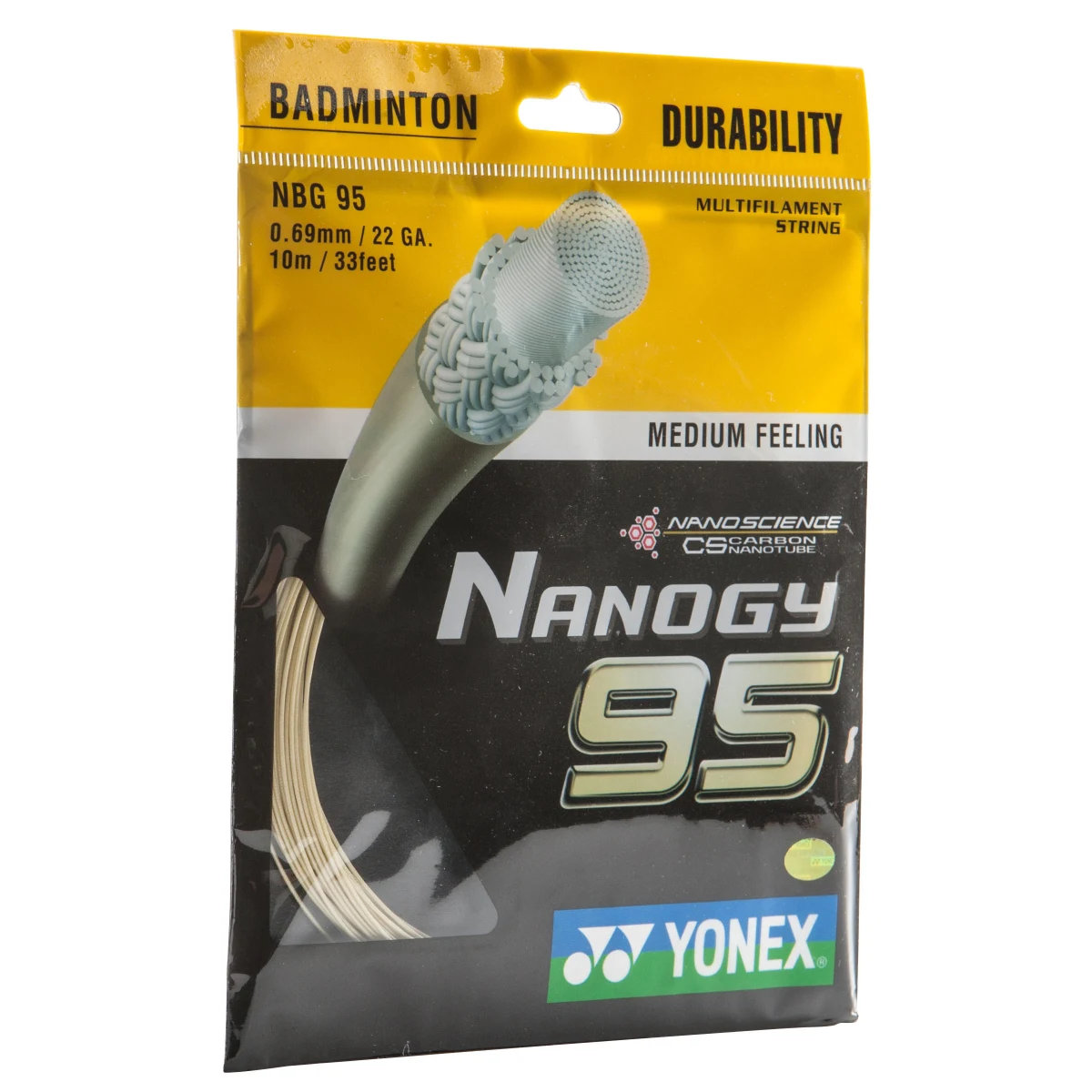 YONEX Bedmintonový výplet Nanogy 95 žltý . · záber 2